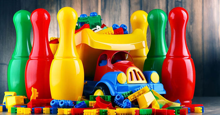 有機(jī)顏料著色的彩色塑料玩具