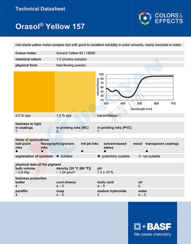 巴斯夫157黃金屬絡合染料技術(shù)說明書