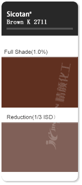 巴斯夫顏料K2711鈦錳棕色卡